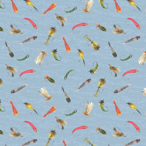 Gone Fishing Collection Fishing Lures Cotton Fabric 21764 - Image 2