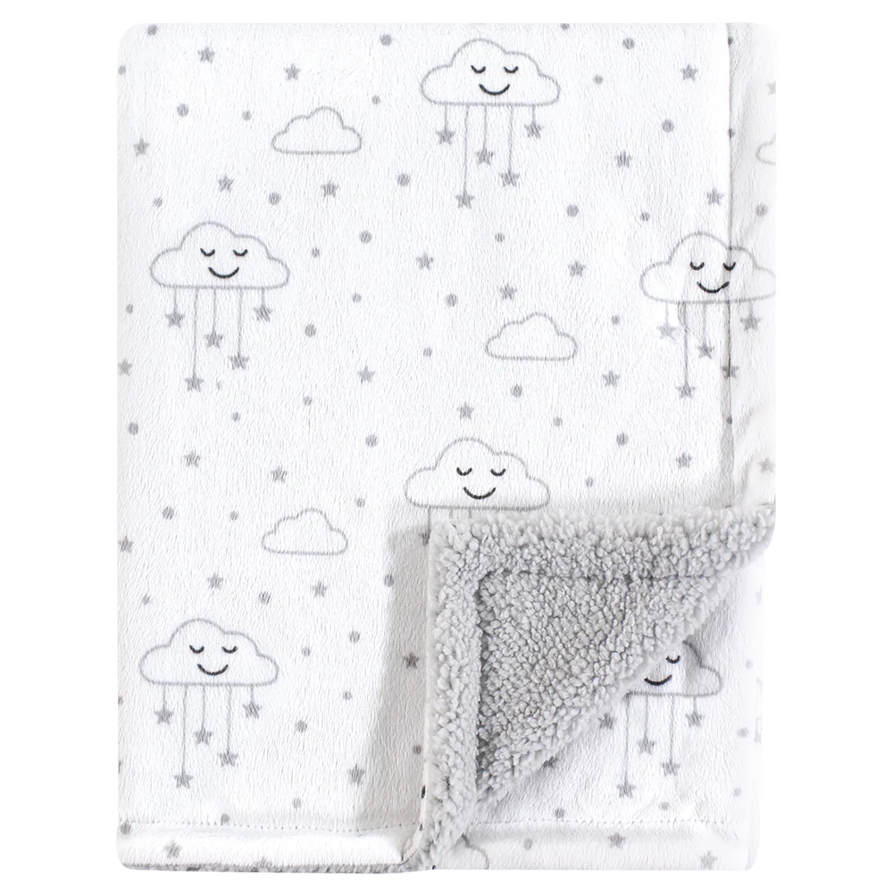 Gray Clouds Plush Baby Blanket 52220