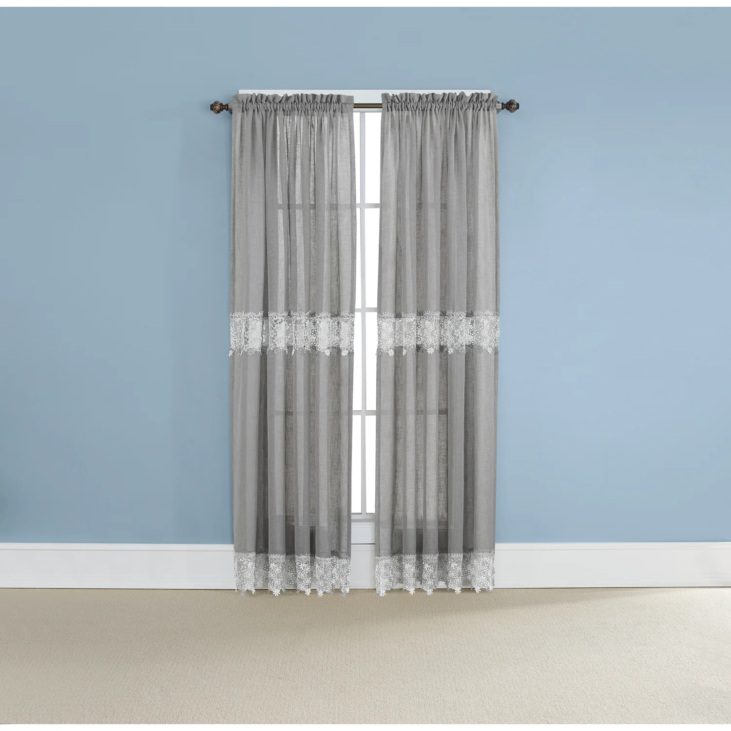 Gray Lillian Curtains - Image 3