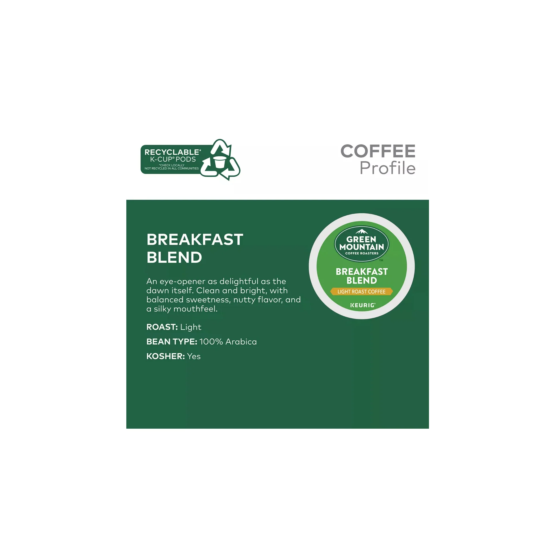 Green Mountain Breakfast Blend Coffee Keurig Pods 5000330085 - Image 4