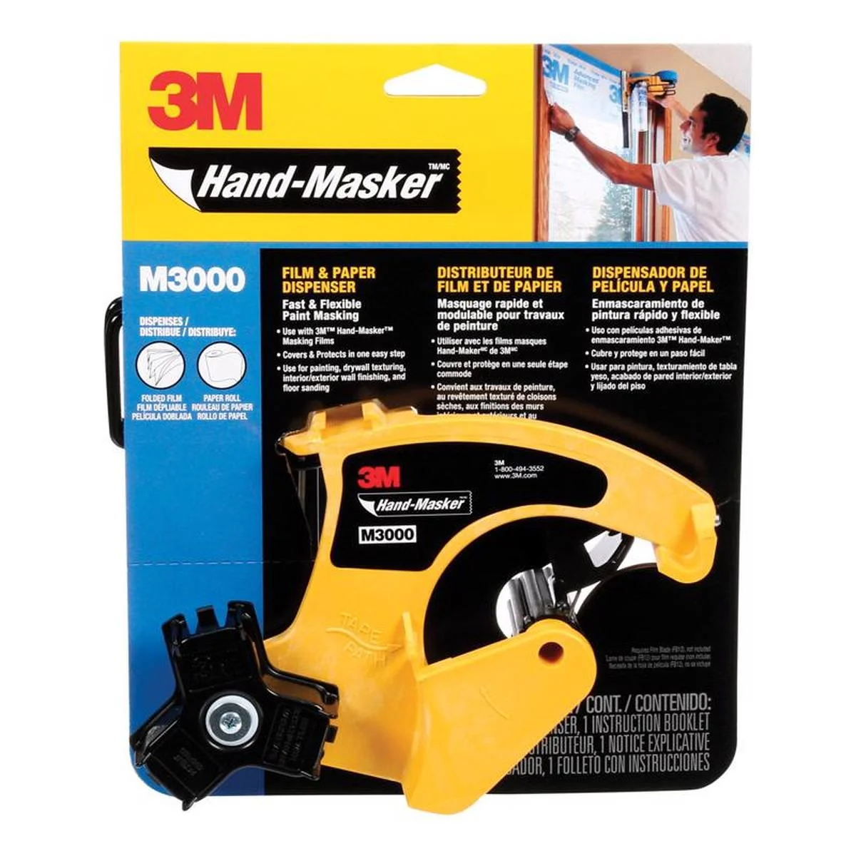 Hand-Masker Film and Painter's Tape Dispenser M3000 11.1 in. X 9.3 in. X 4.6 in