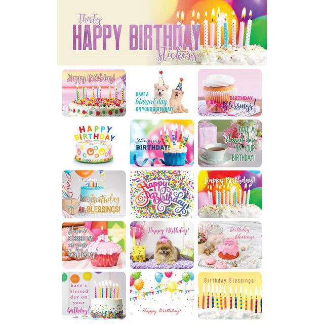Happy Birthday Stickers 5177