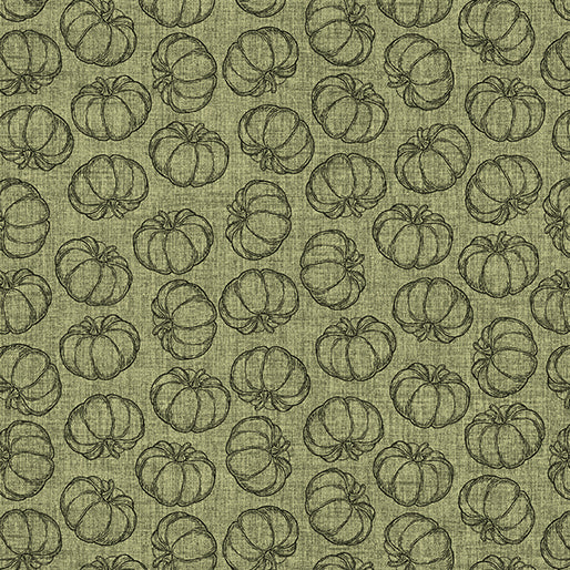 Harvest Farm Collection Tossed Pumpkins Cotton Fabric 13051