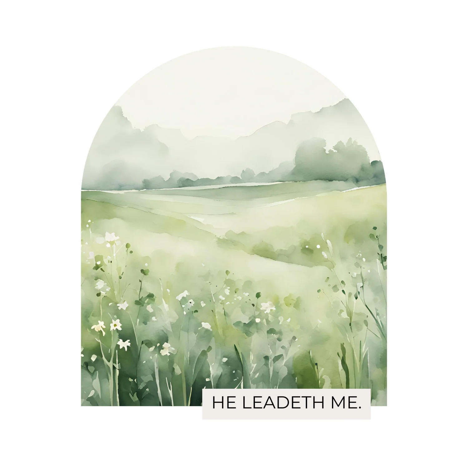 He Leadeth Me Sticker S053