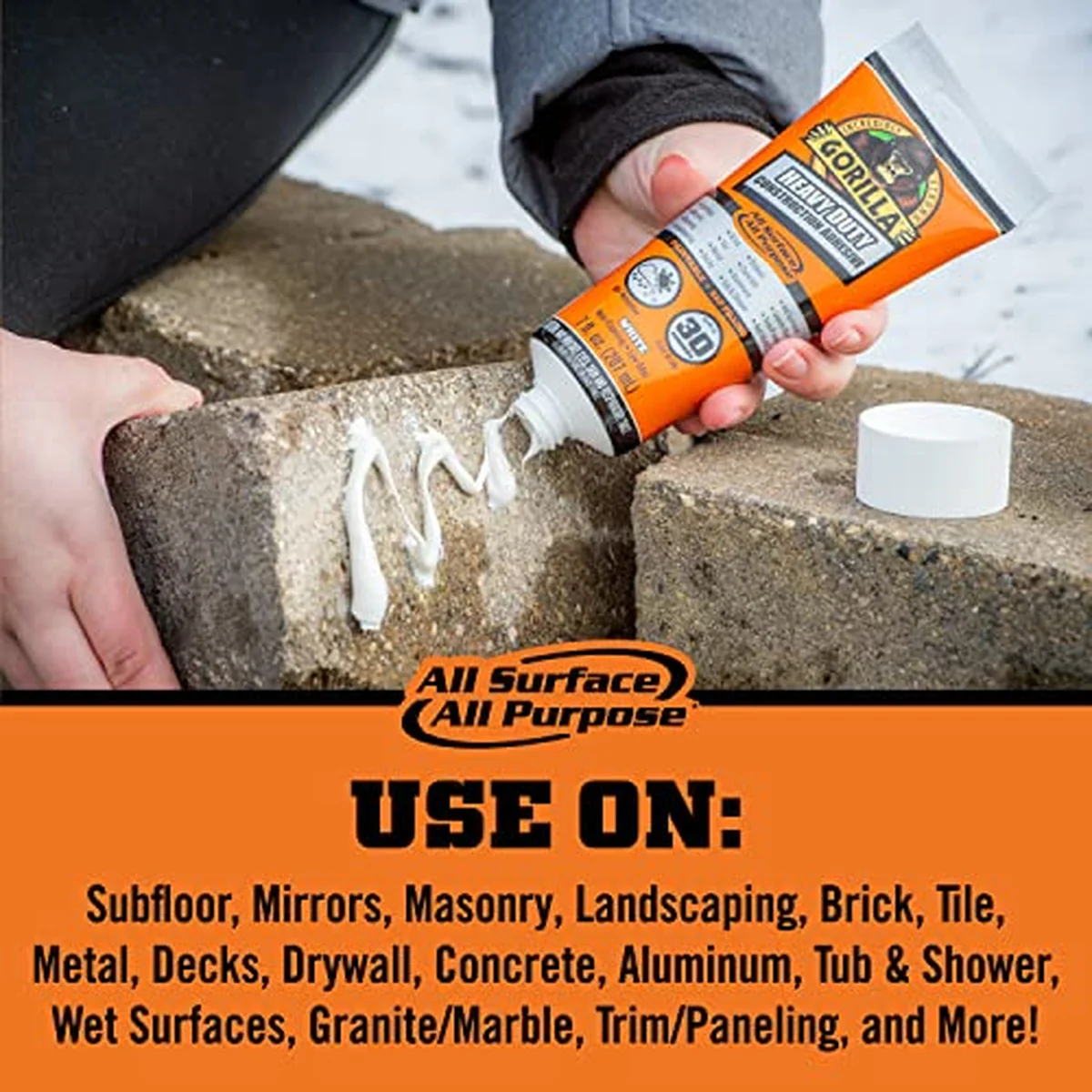 7 oz White Heavy Duty Construction Adhesive - Image 4