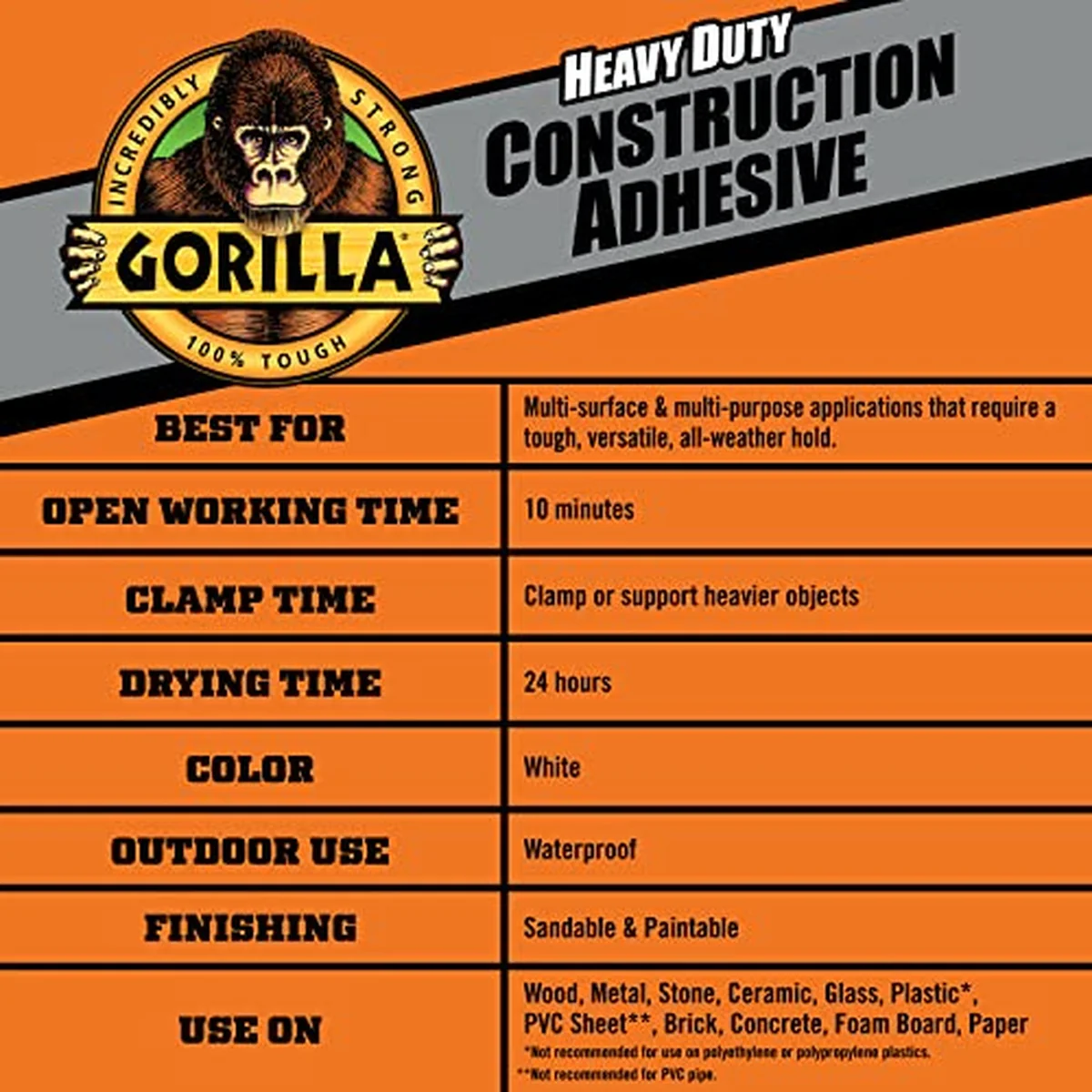 7 oz White Heavy Duty Construction Adhesive - Image 5
