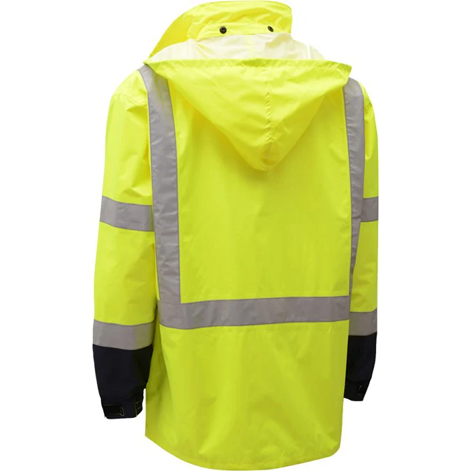 High Vis Class 3 Rain Jacket 6003 - Image 2
