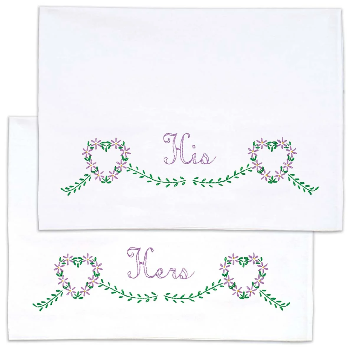 His & Hers Perle Edge Pillowcases 1600724