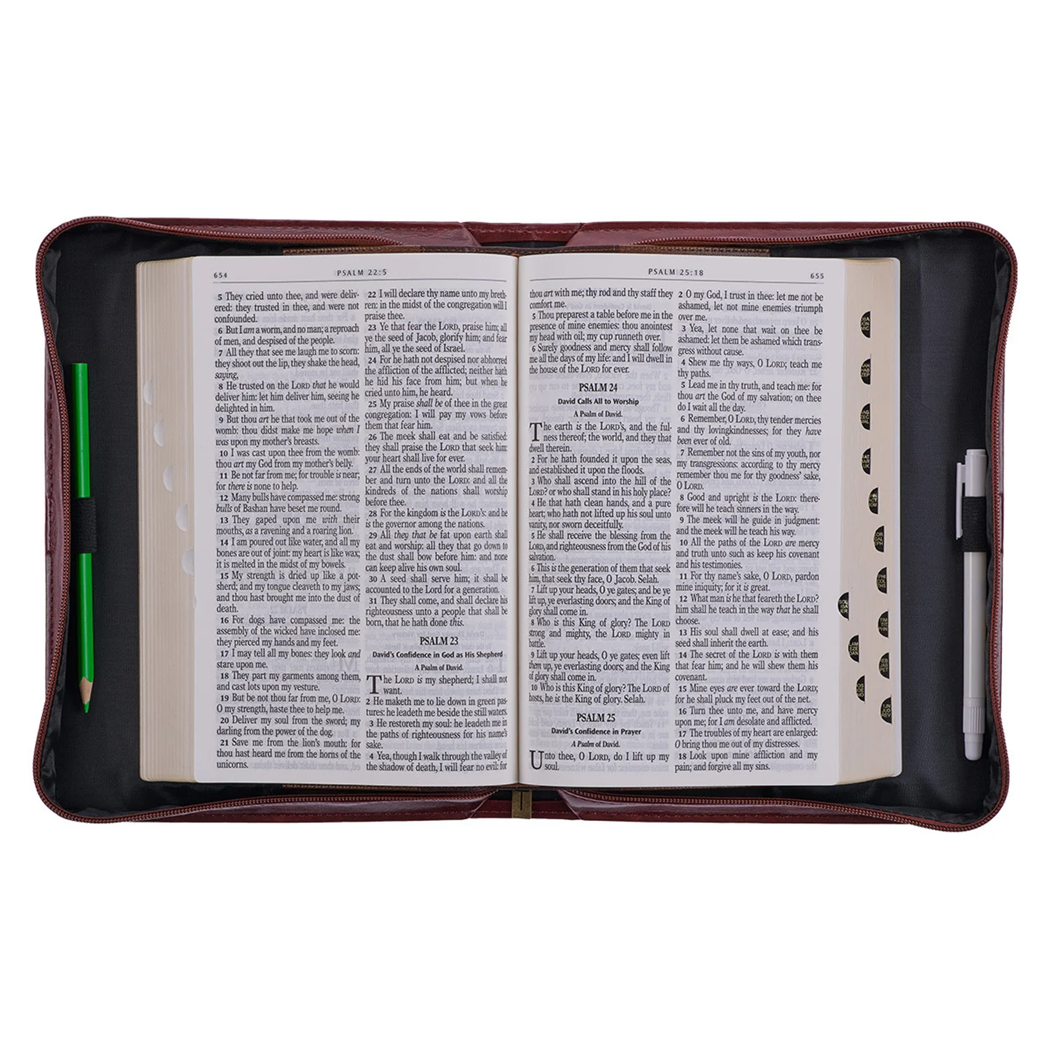 Hope and a Future Chestnut Brown Faux Leather Classic Bible Cover - Jeremiah 29:11 BBM728 - Image 4