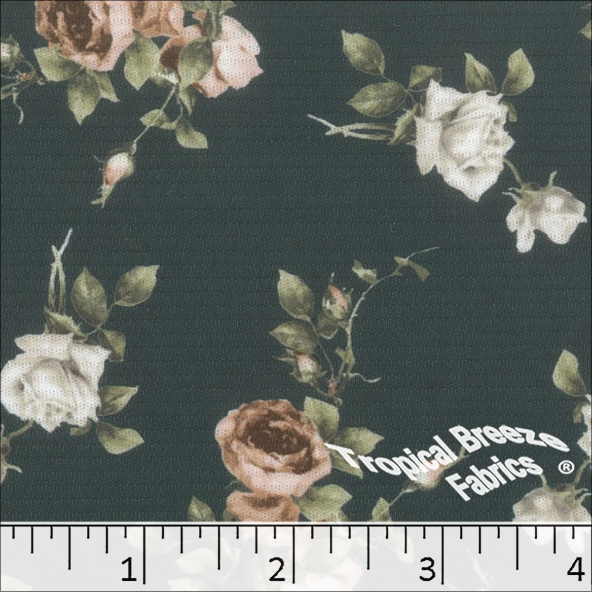 Horizontal Rib Knit Floral Print Dress Fabric 572524 - Image 4