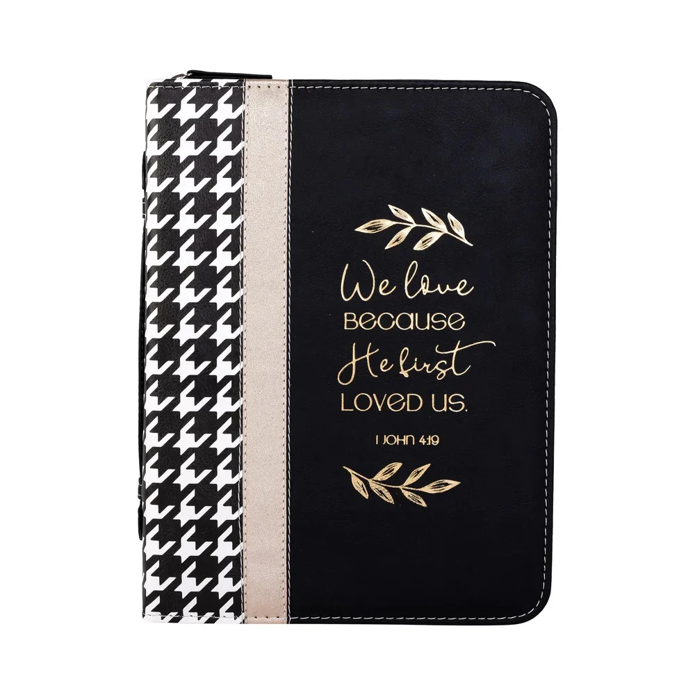 Houndstooth & Gold We Love Bible Cover 32634 - Image 2