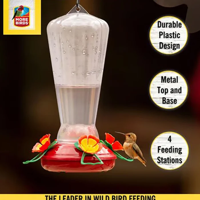 Hummingbird 25 oz Plastic Nectar Bird Feeder 65064 - Image 4