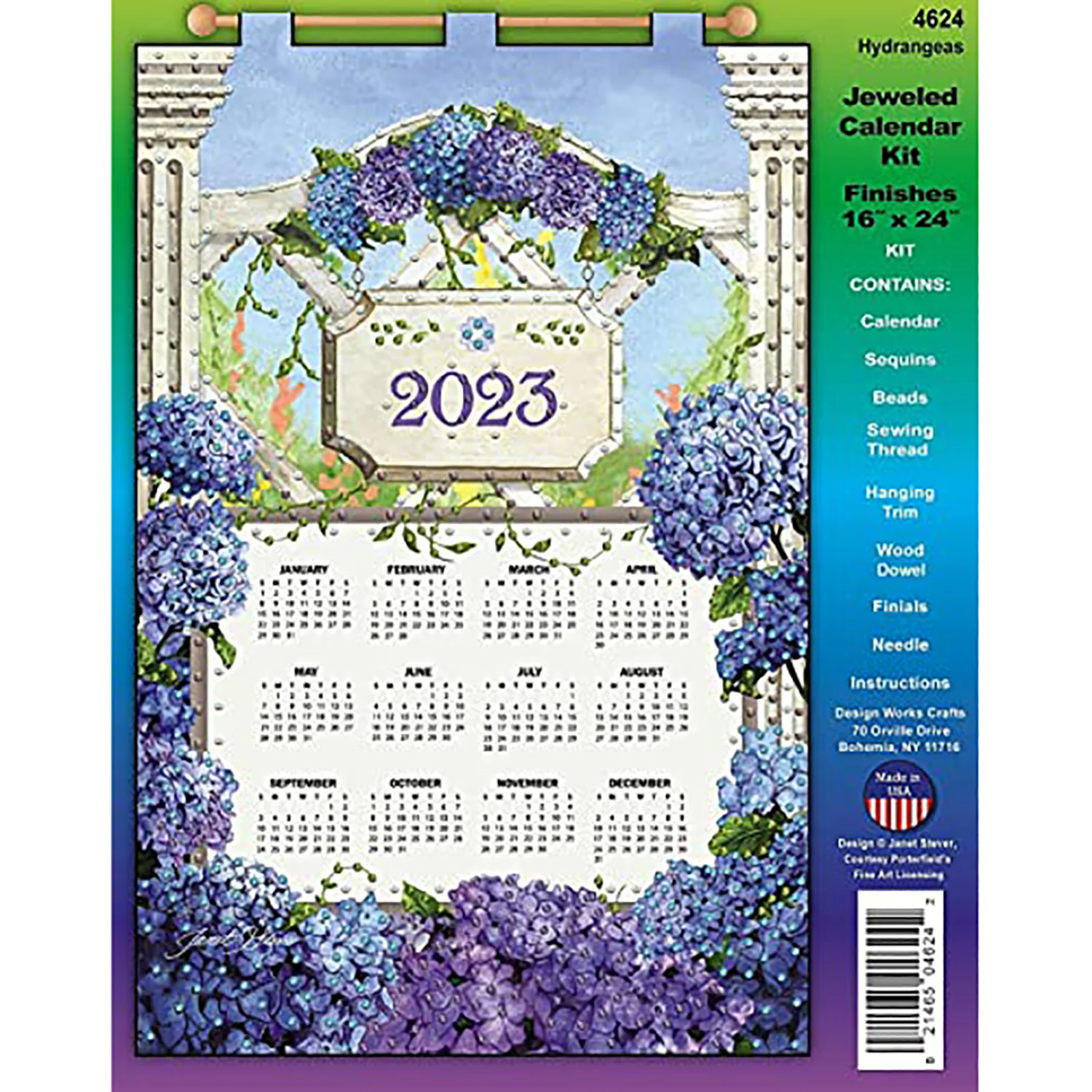 Hydrangea 2023 Sequin Calendar 4624 - Image 2