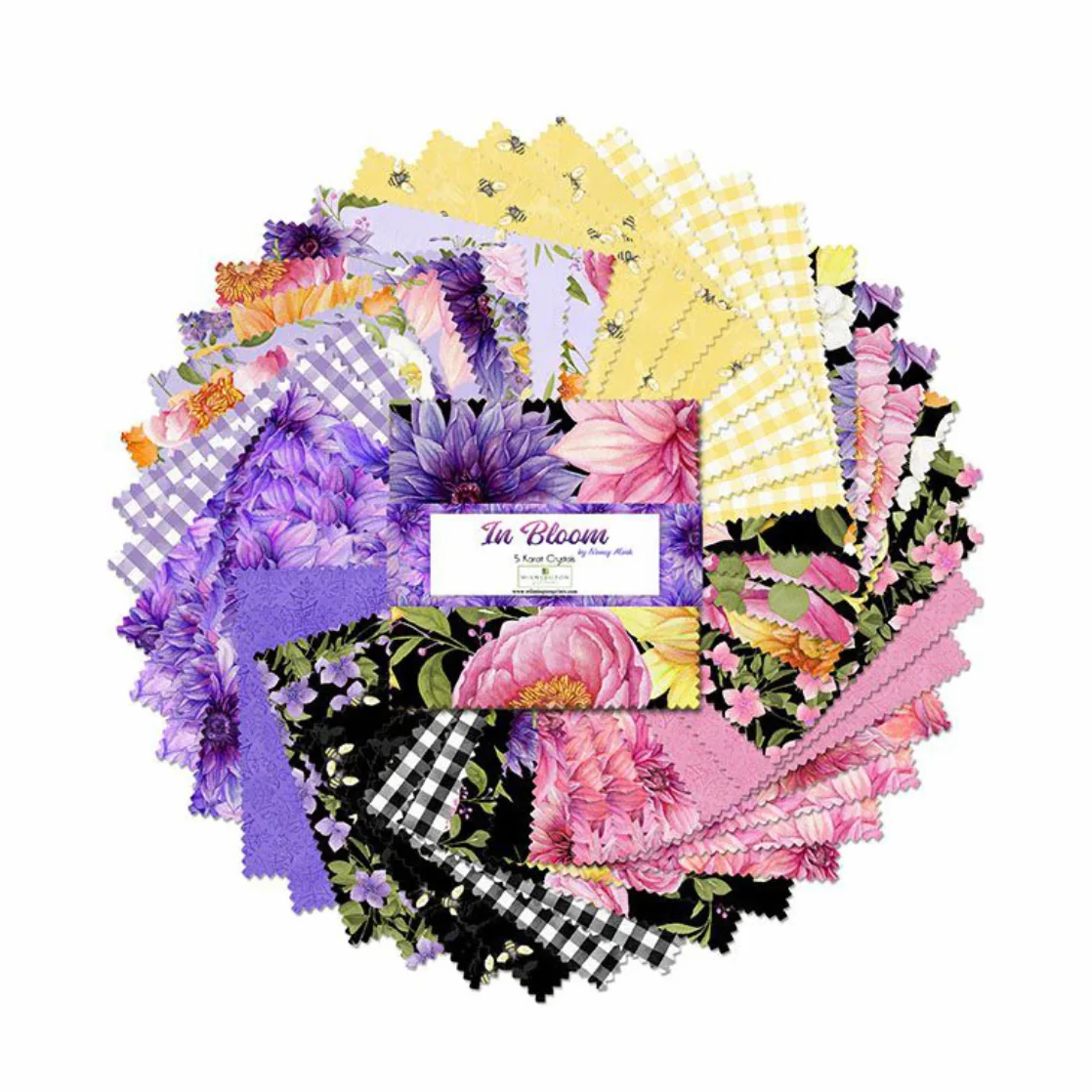 In Bloom Collection 5 Karat Crystals Cotton Fabric 508-747-508