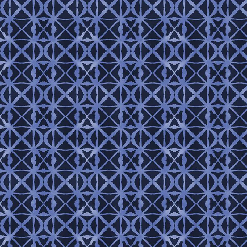 Indigo Splash Collection Ikat Diamond Tile Cotton Fabric 15715 - Image 2