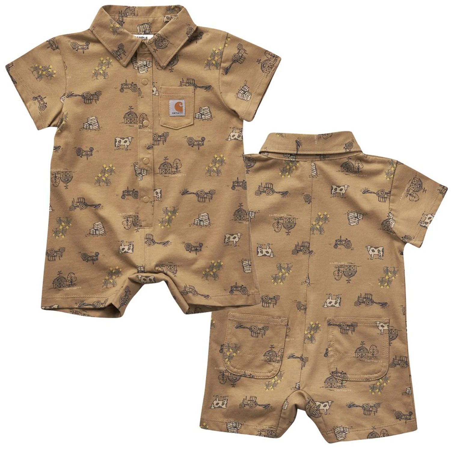 Infant Boy's Short Sleeve Print Romper CM871 - Image 2