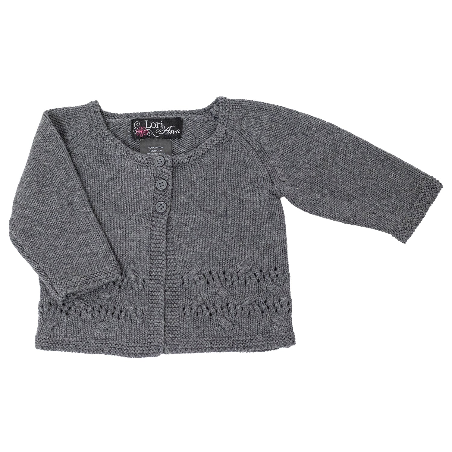 Infant Girls' Eyelet Cardigan 1018 - Image 2