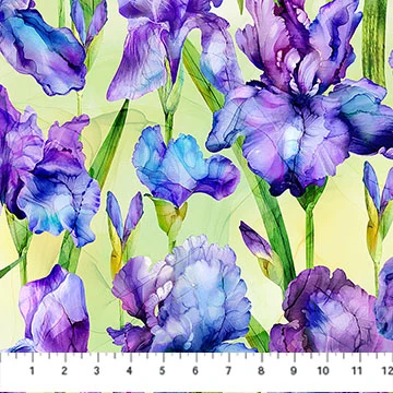 Infatuation Iris Collection Iris Flower Cotton Fabric DP28613