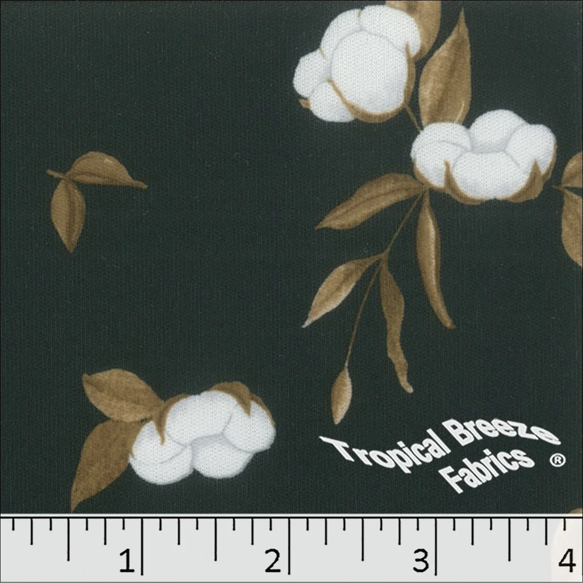 Interlock Knit Floral Print Polyester Fabric 57450