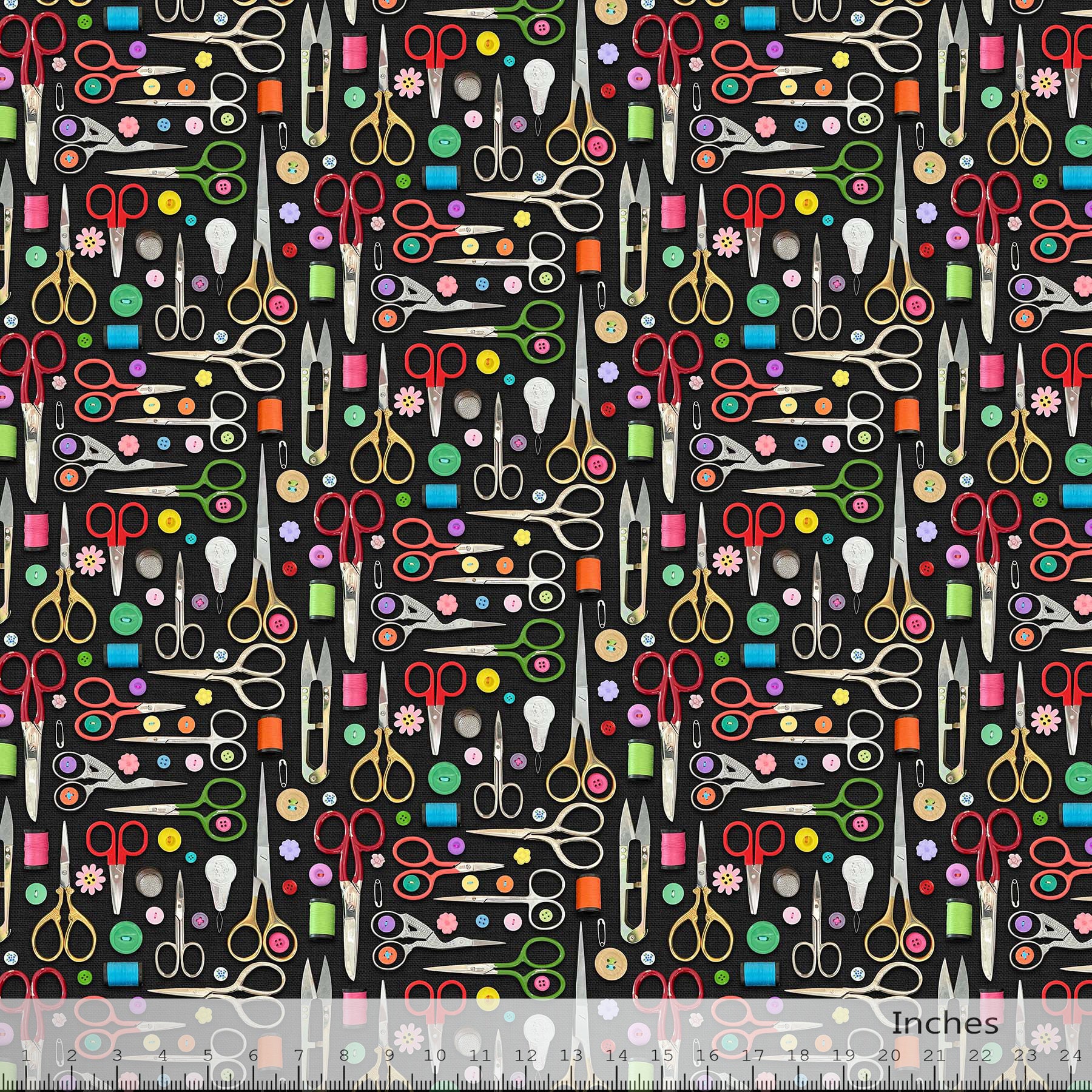 Ive Got A Notion Collection Scissors Themed Fabric DP24539-99