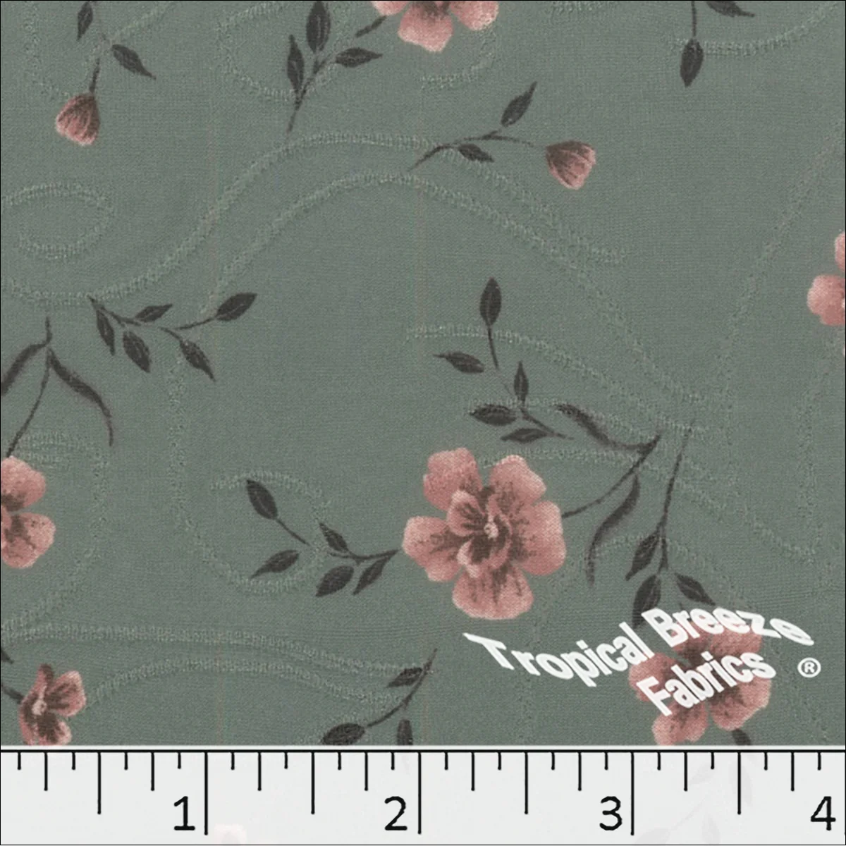 Jacquard Knit Floral Print Fabric 572523
