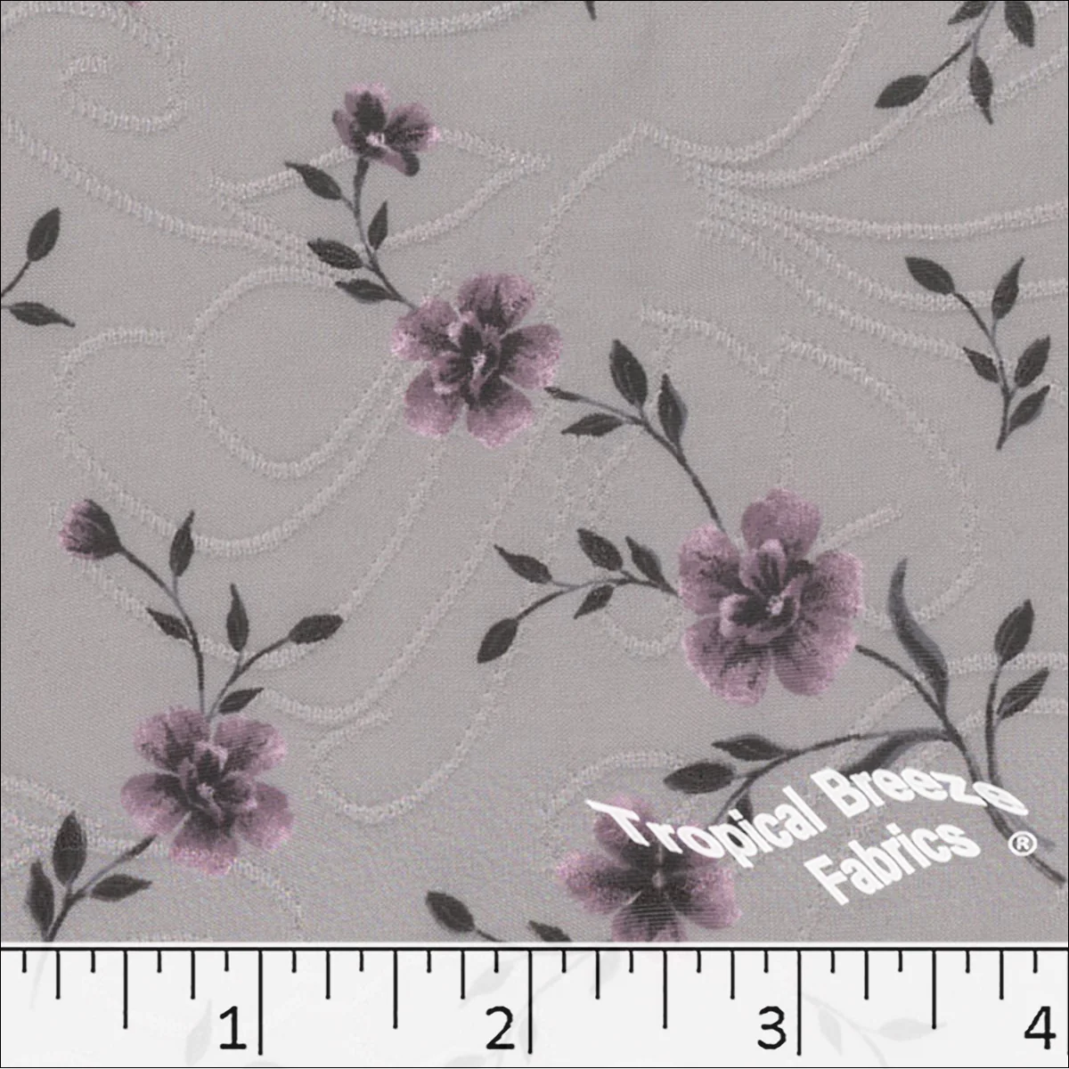 Jacquard Knit Floral Print Fabric 572523 - Image 3