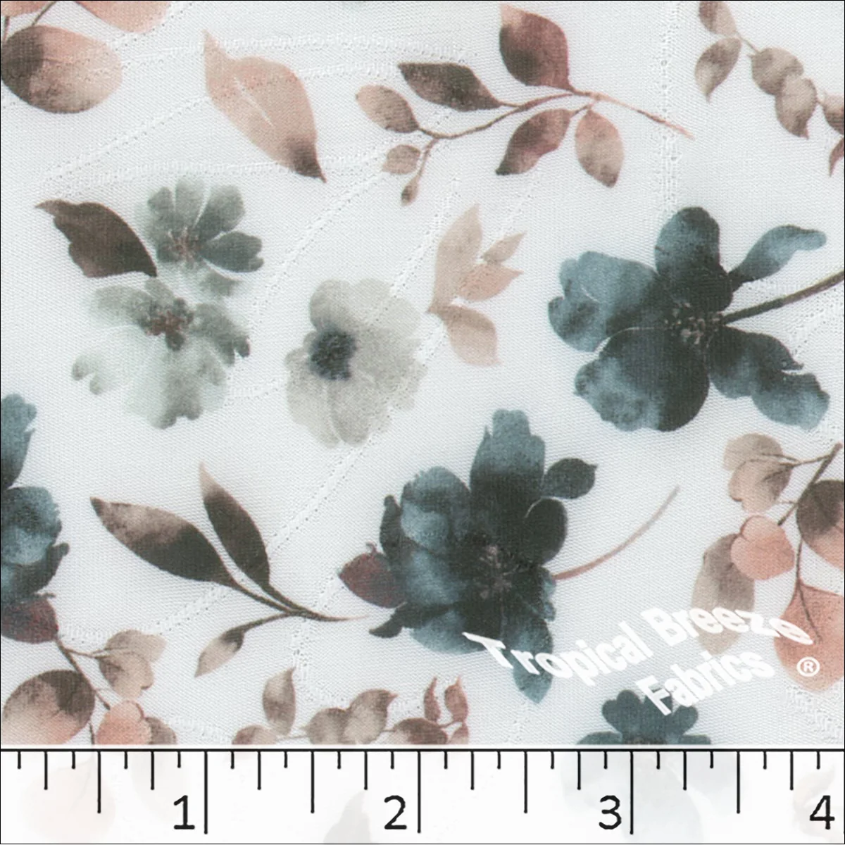 Jacquard Knit Floral Print Fabric 572612 - Image 2