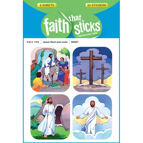 Jesus Died and Lives Stickers 93087