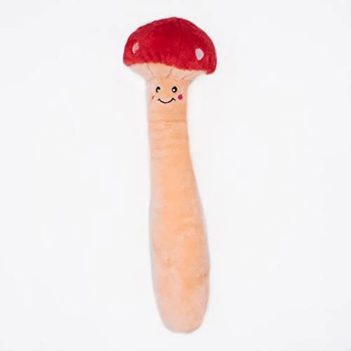 Jigglerz Mushroom Squeaker Soft Dog Toy - Large