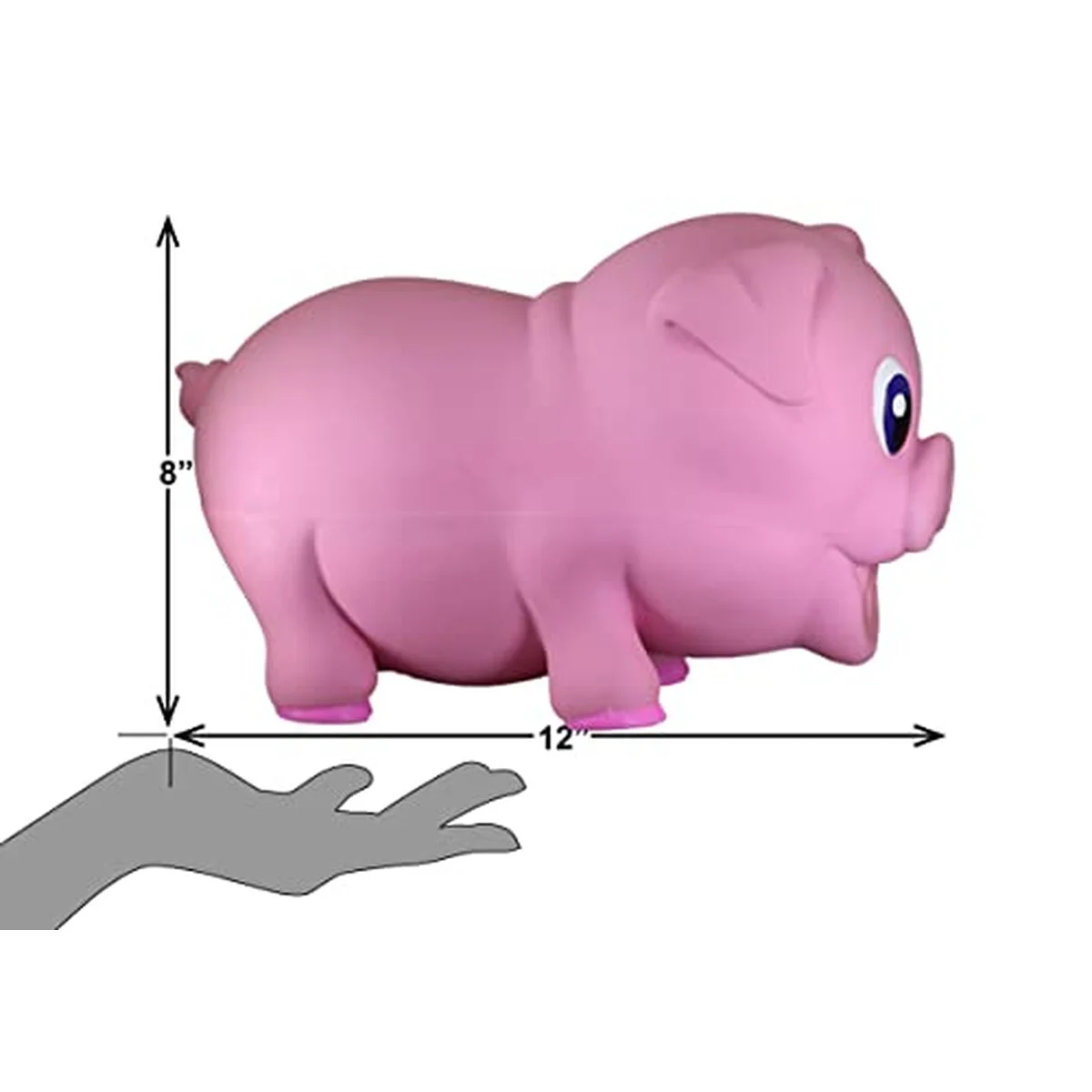 Jumbo Pig Latex Dog Chew Toy 12 in - Image 2