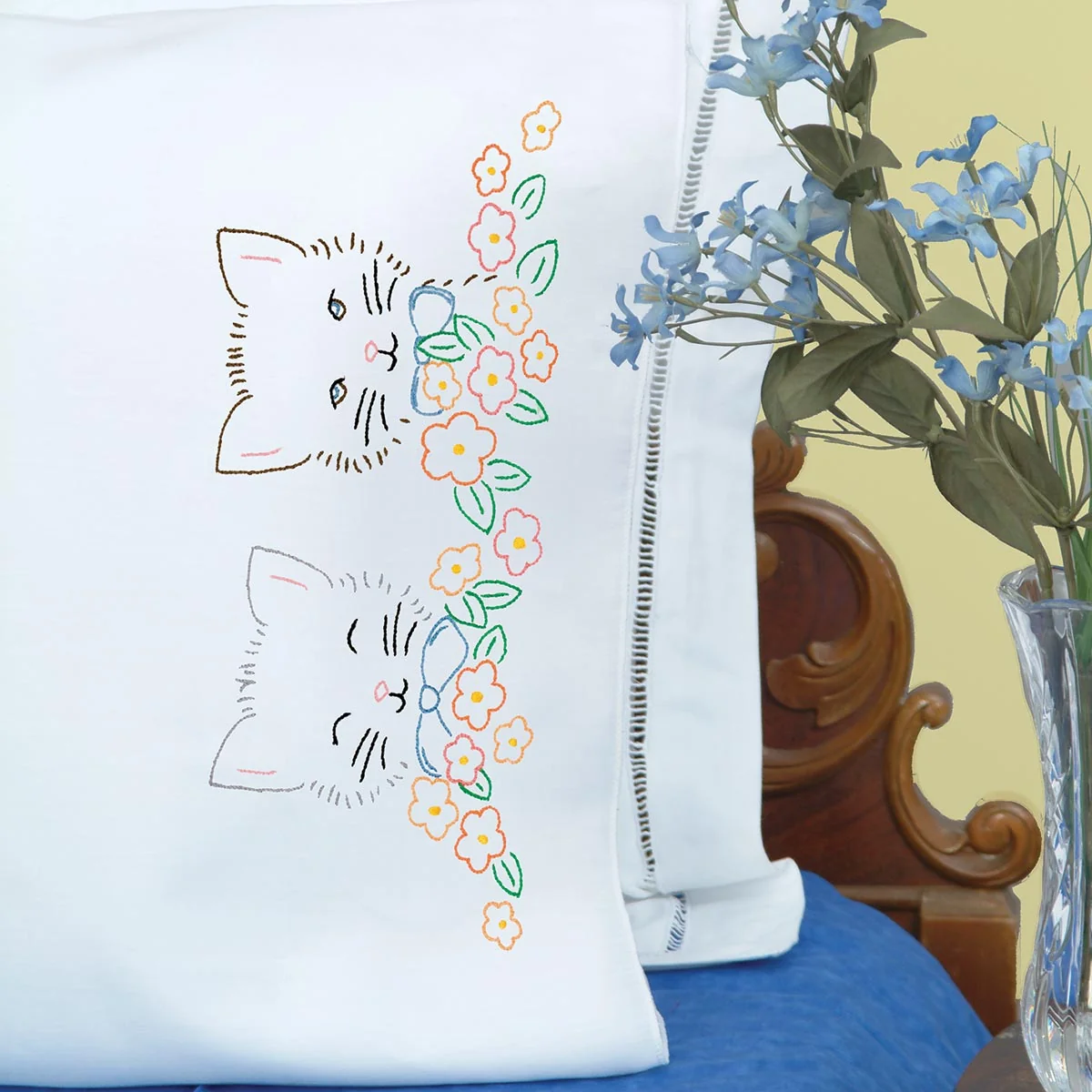 Kittens Perle Edge Pillowcases 1600-755