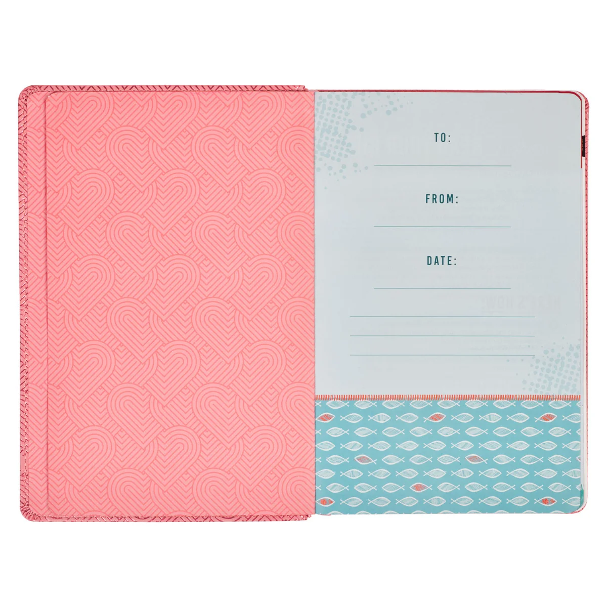 KJV Blossom Pink Heart Faux Leather Children's Bible KJV238 - Image 3