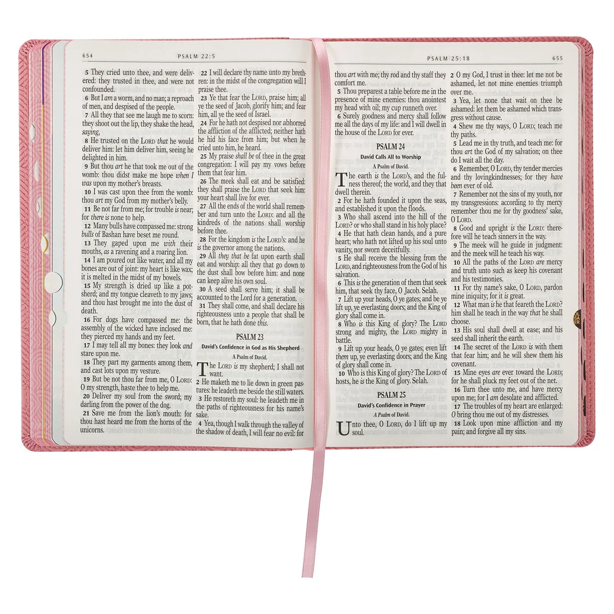 KJV Blossom Pink Heart Faux Leather Children's Bible KJV238 - Image 8