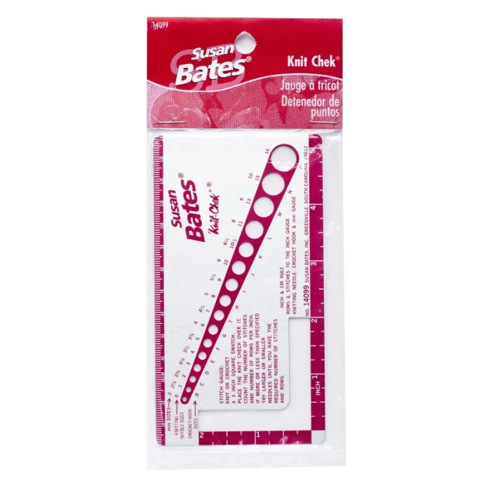 Knit Check-to-Check Stitch Gauge & Needle Size B-14099