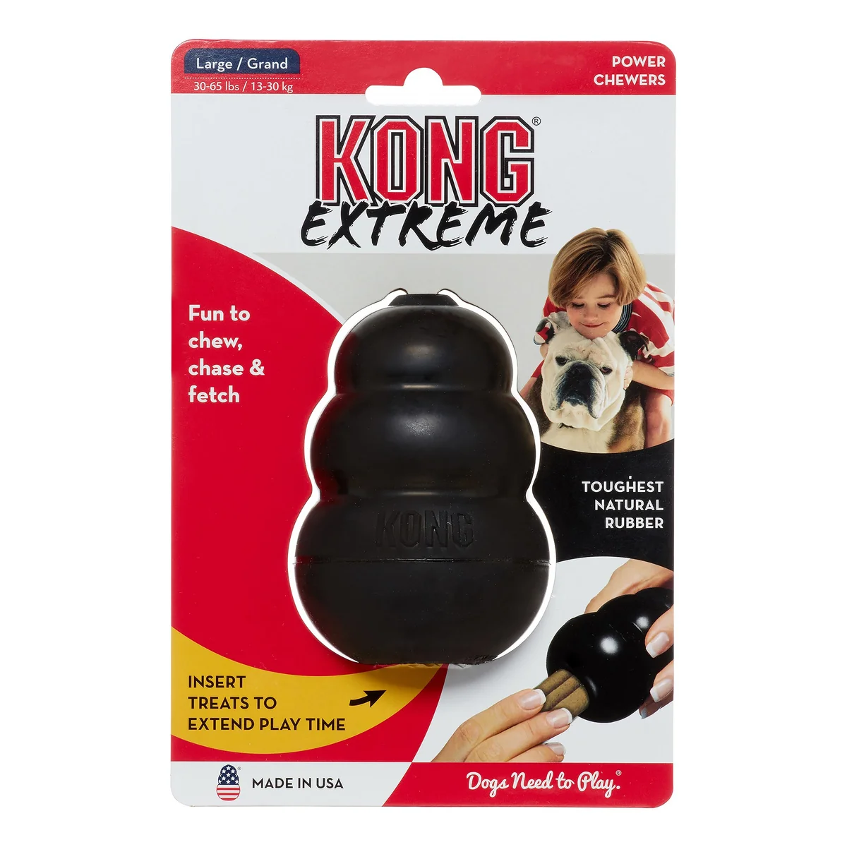 Kong Classic Rubber Extreme Dog Toy for Power Chewers