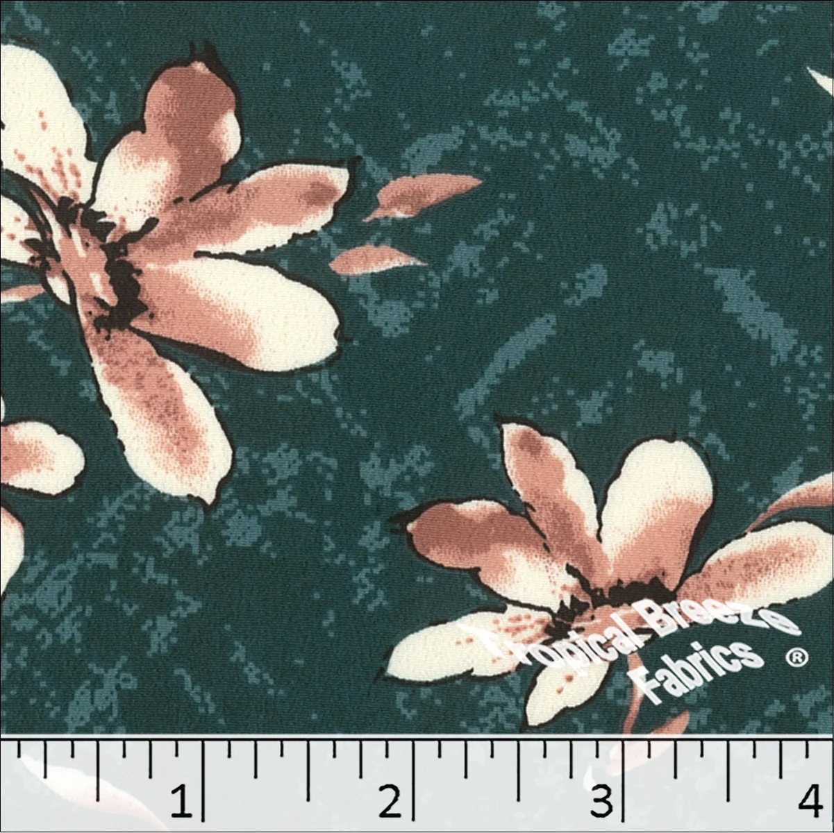 Koshibo Large Floral Print Polyester Fabric 048428 - Image 2