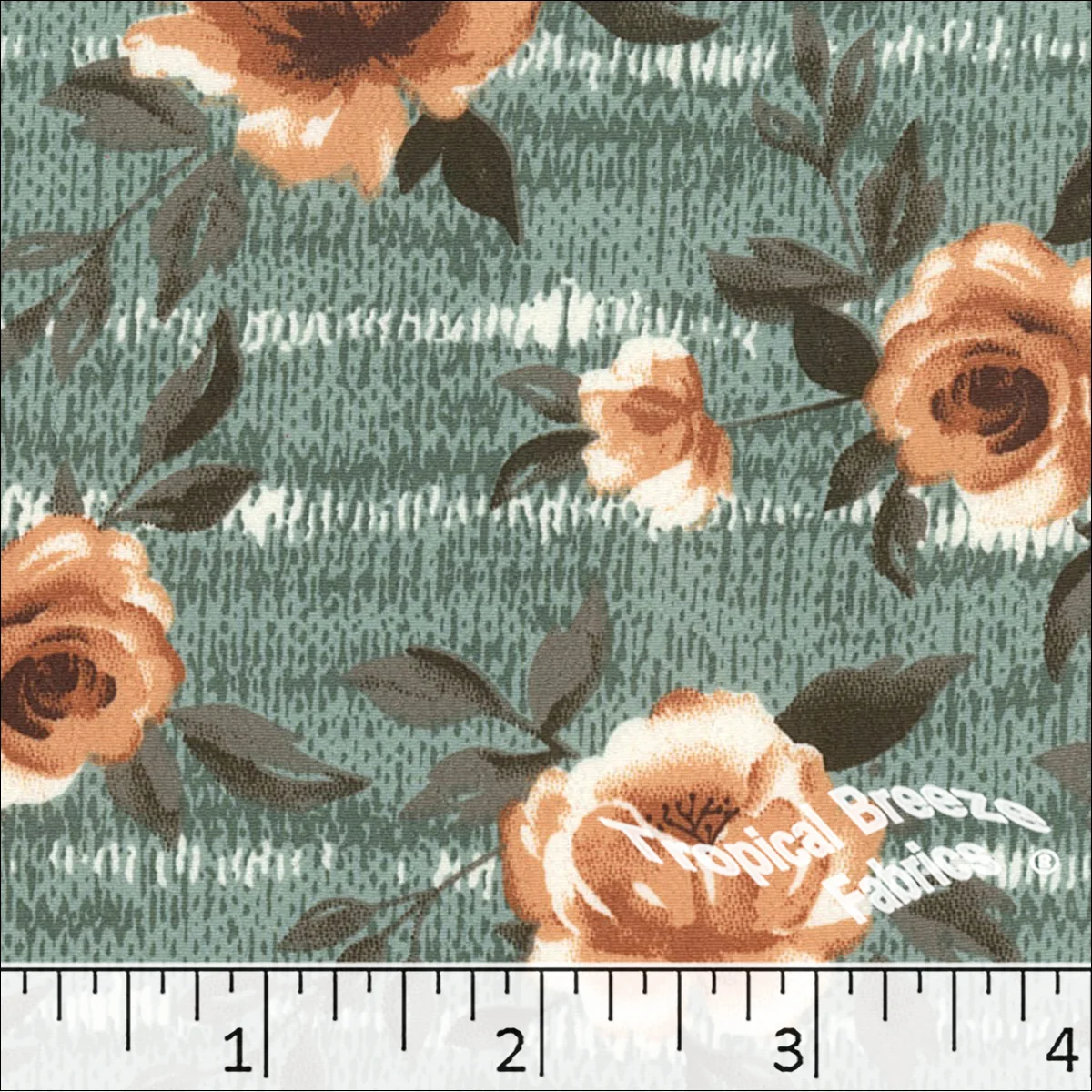 Koshibo Large Floral Print Polyester Fabric 04852 - Image 4