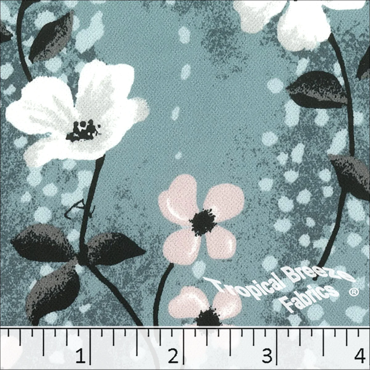 Koshibo Print Large Floral Polyester Fabric 048525 - Image 3