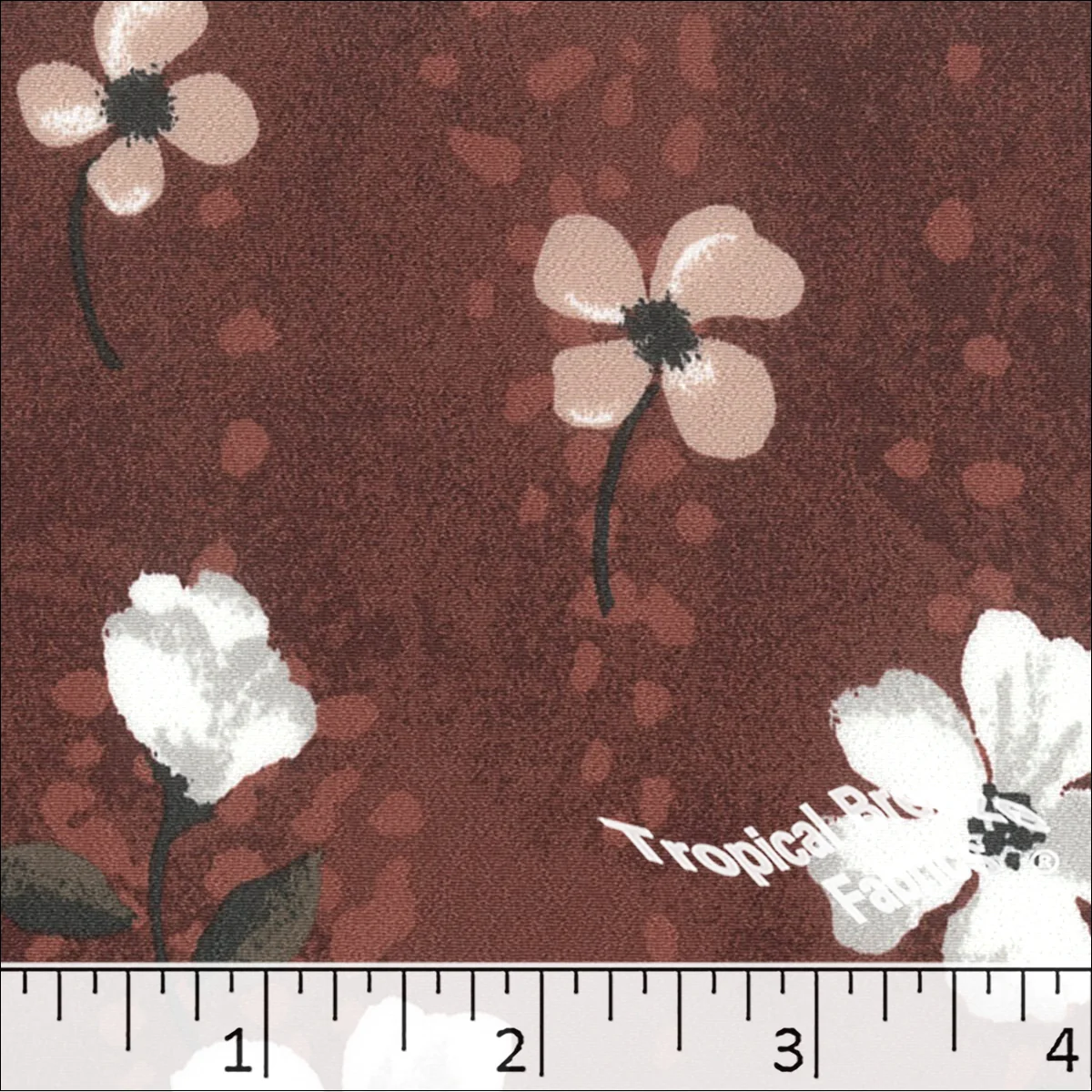 Koshibo Print Large Floral Polyester Fabric 048525 - Image 4