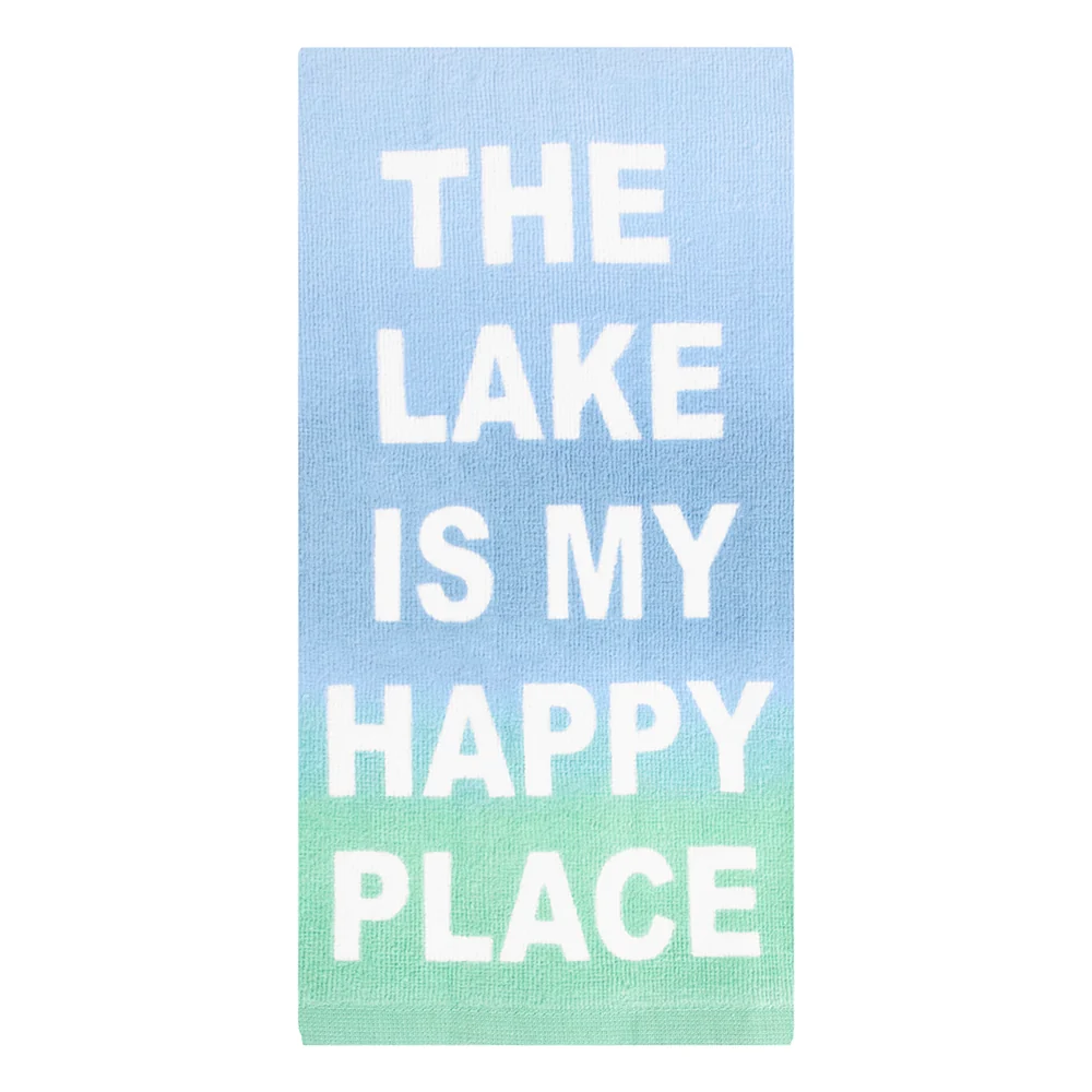 Lake Happy Fiber Reactive Kitchen Towel 18147