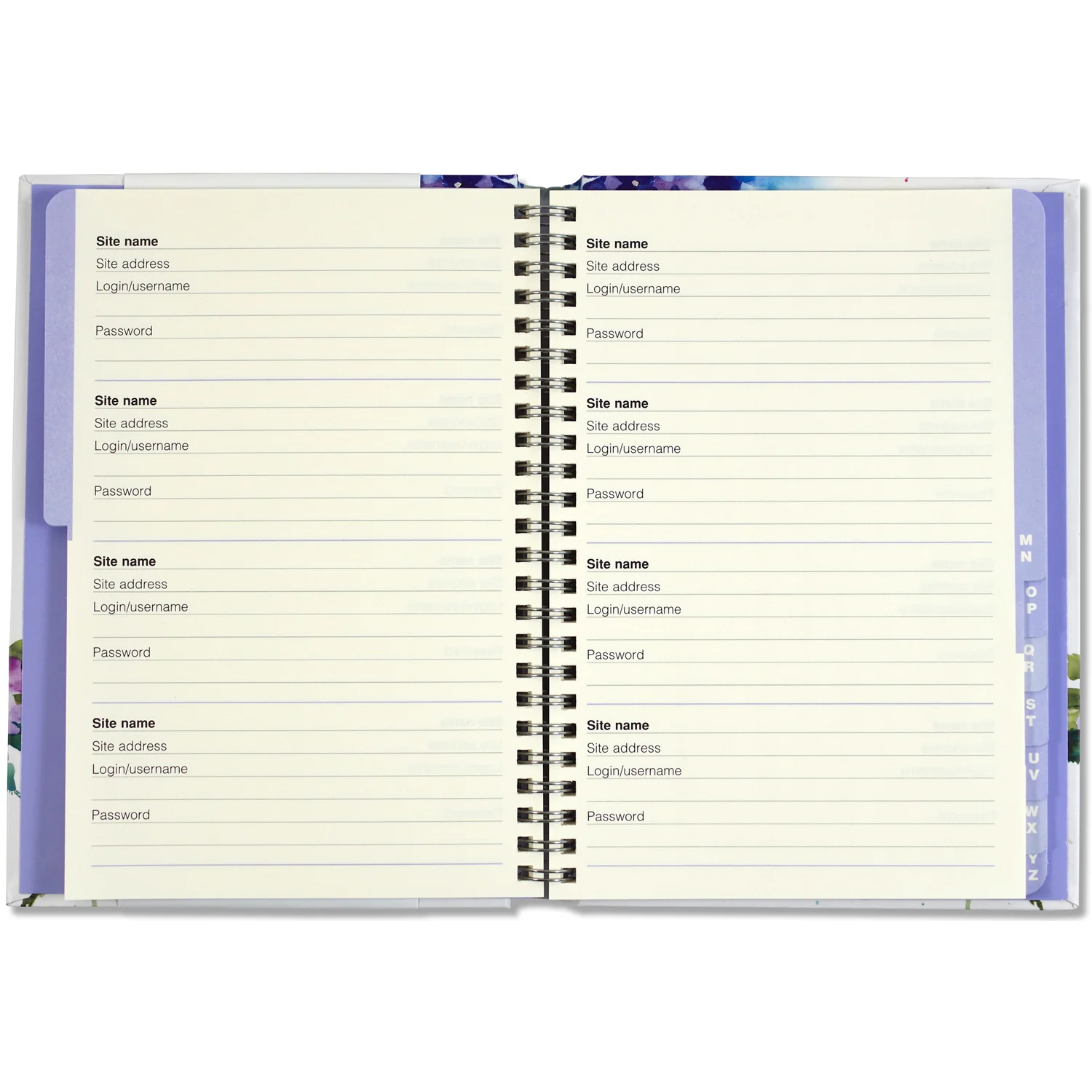 Large Format Hydrangea Internet Address and Password Logbook 323873 - Image 2