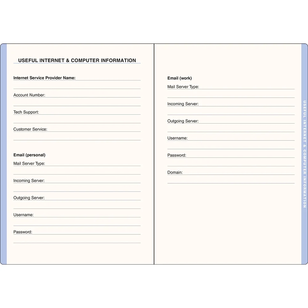 Large Format Wildflower Garden Internet Address and Password Logbook 343239 - Image 5