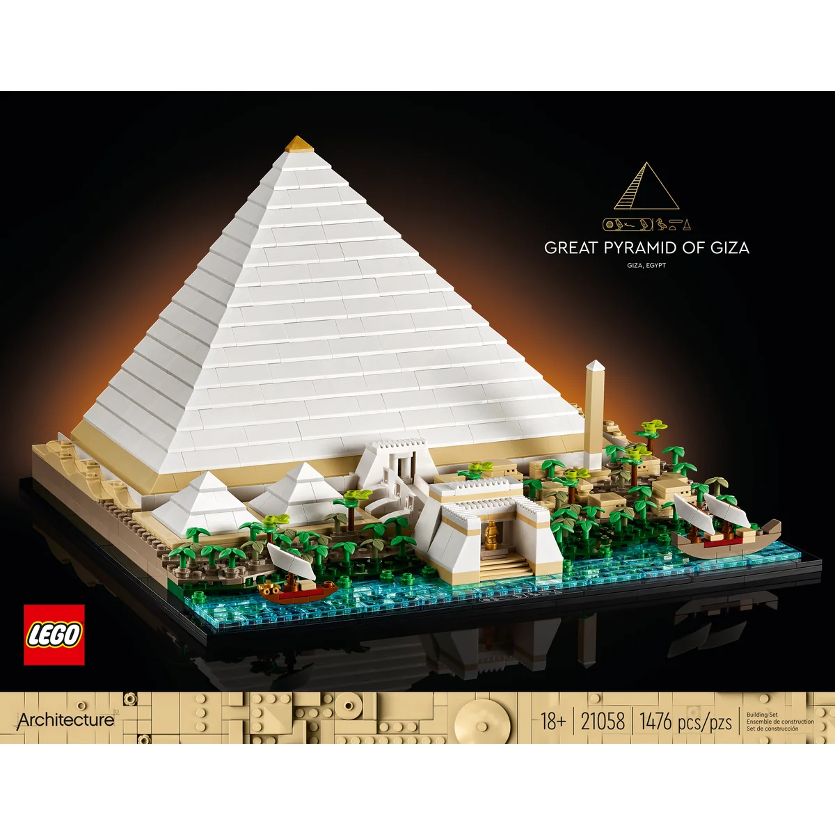 LEGO Architecture Great Pyramid of Giza 21058 Building Kit (1,476 Pieces)