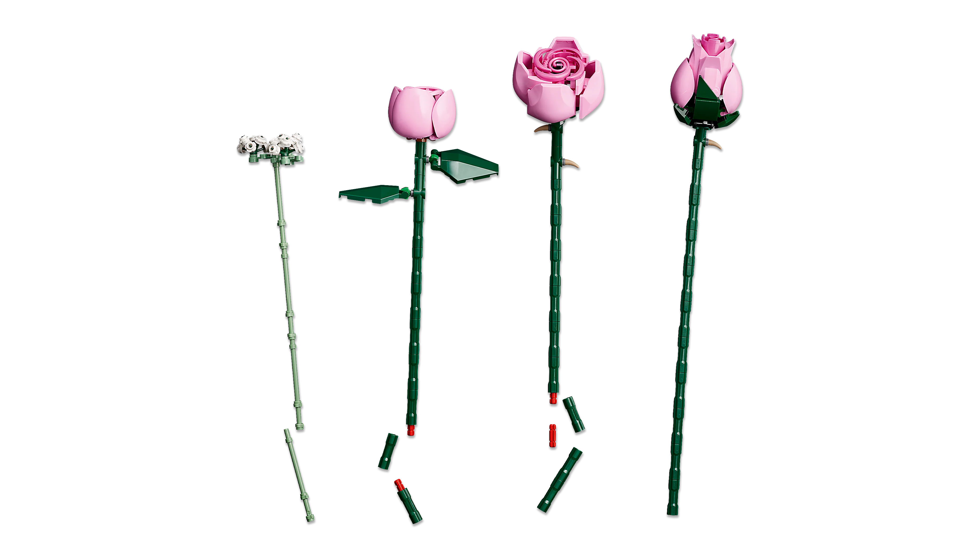 LEGO Botanicals Bouquet of Pink Roses 10374 - Image 4