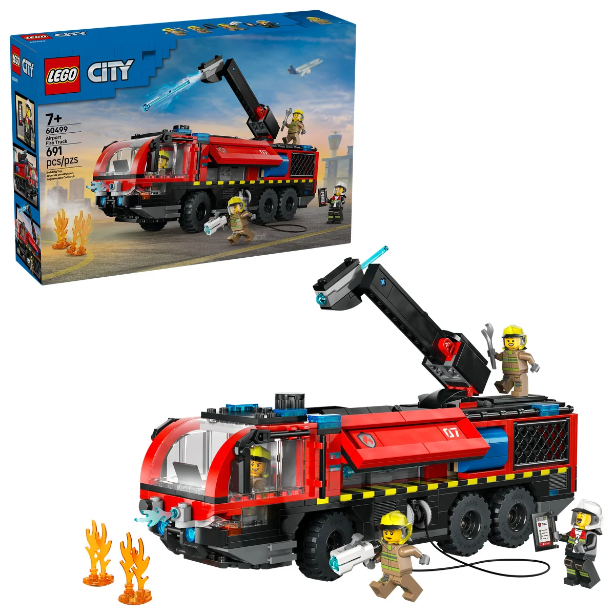 LEGO City Airport Fire Truck - Toy Truck Building Set 60499 - Image 4