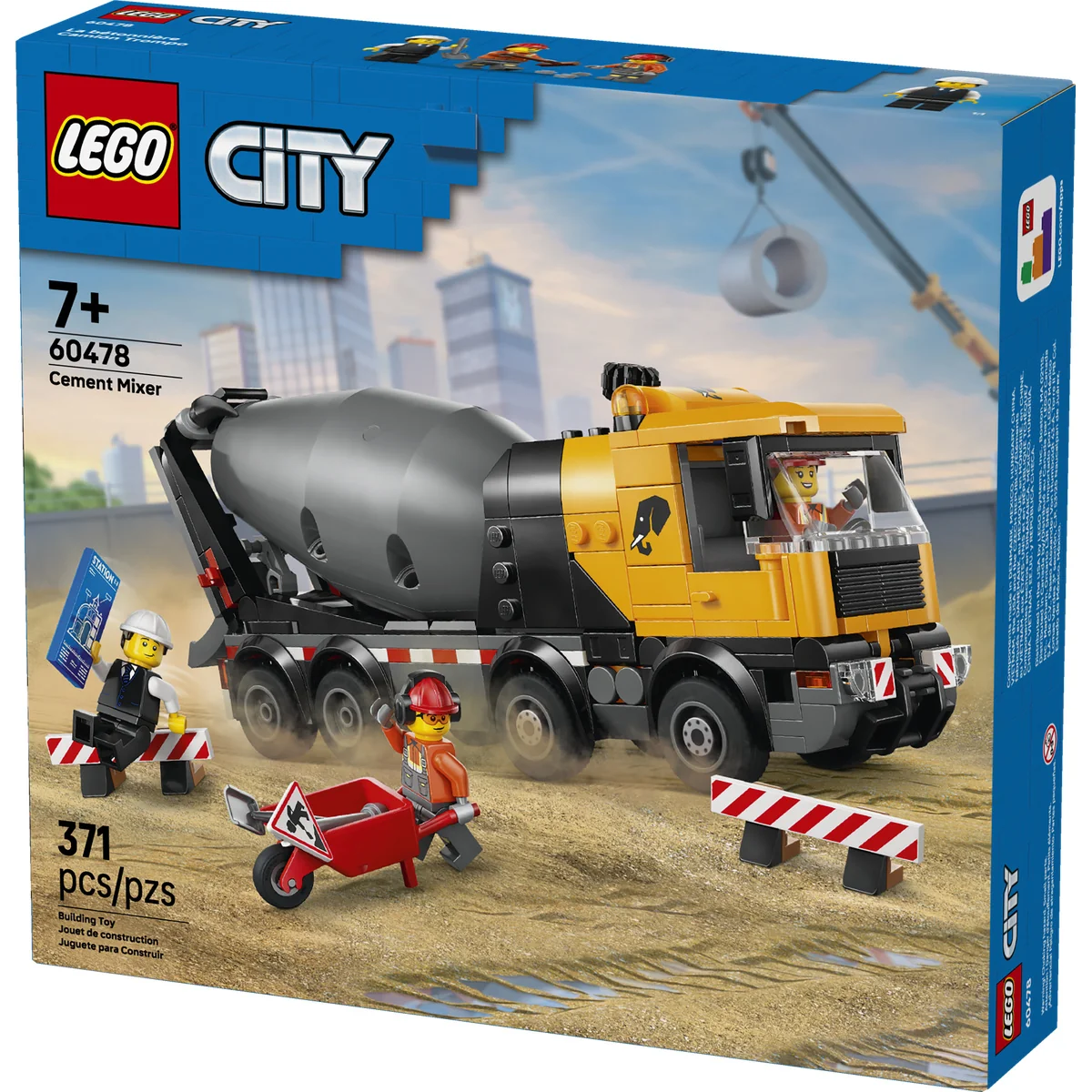 LEGO City Cement Mixer Construction Toy for Kids 60478 - Image 3
