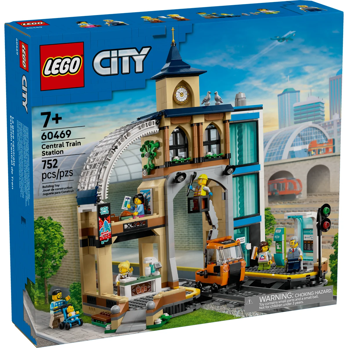 LEGO City Central Train Station Set for Fans of Construction Toys 60469 - Image 2