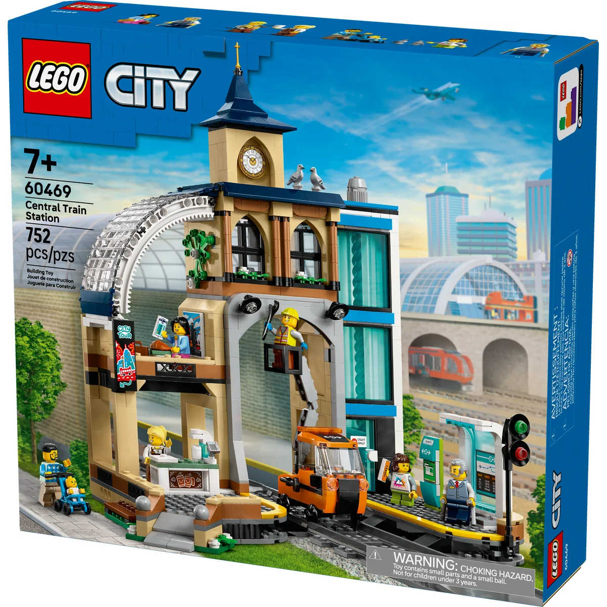 LEGO City Central Train Station Set for Fans of Construction Toys 60469 - Image 3