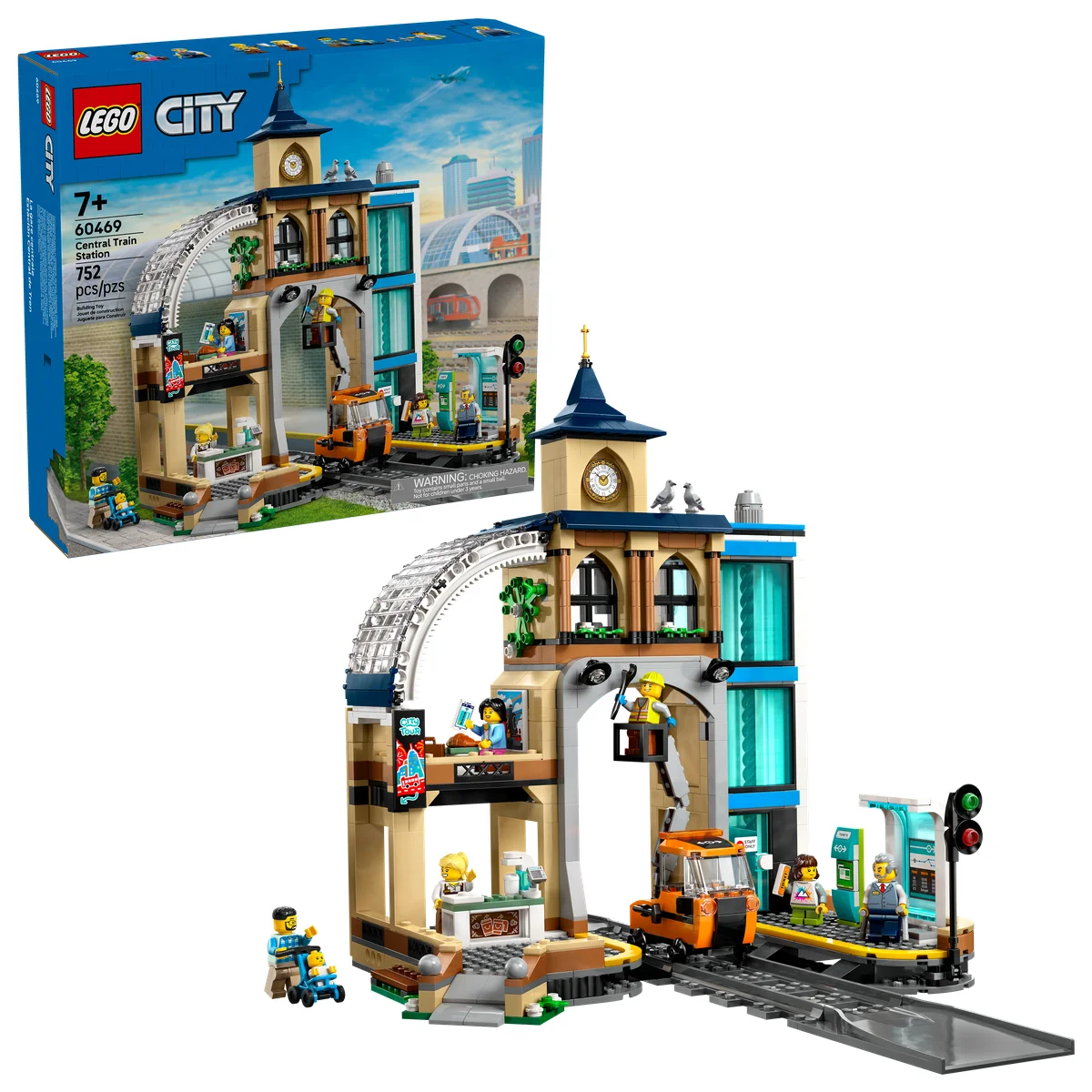 LEGO City Central Train Station Set for Fans of Construction Toys 60469 - Image 4
