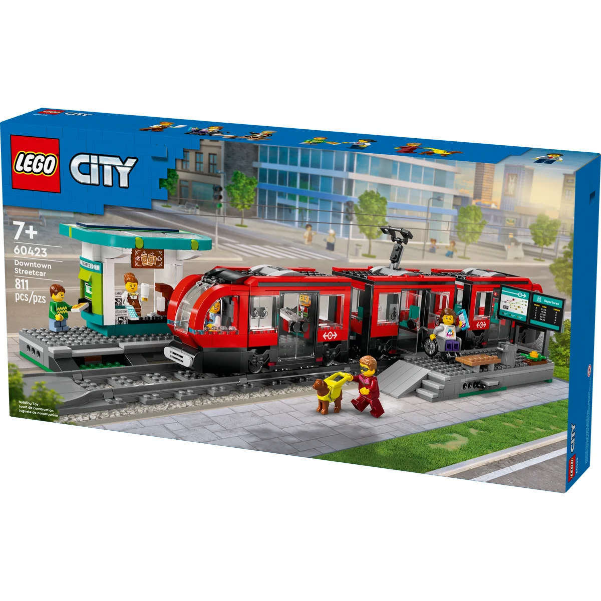 LEGO City Downtown Streetcar and Station Toy Set 60423 - Image 3